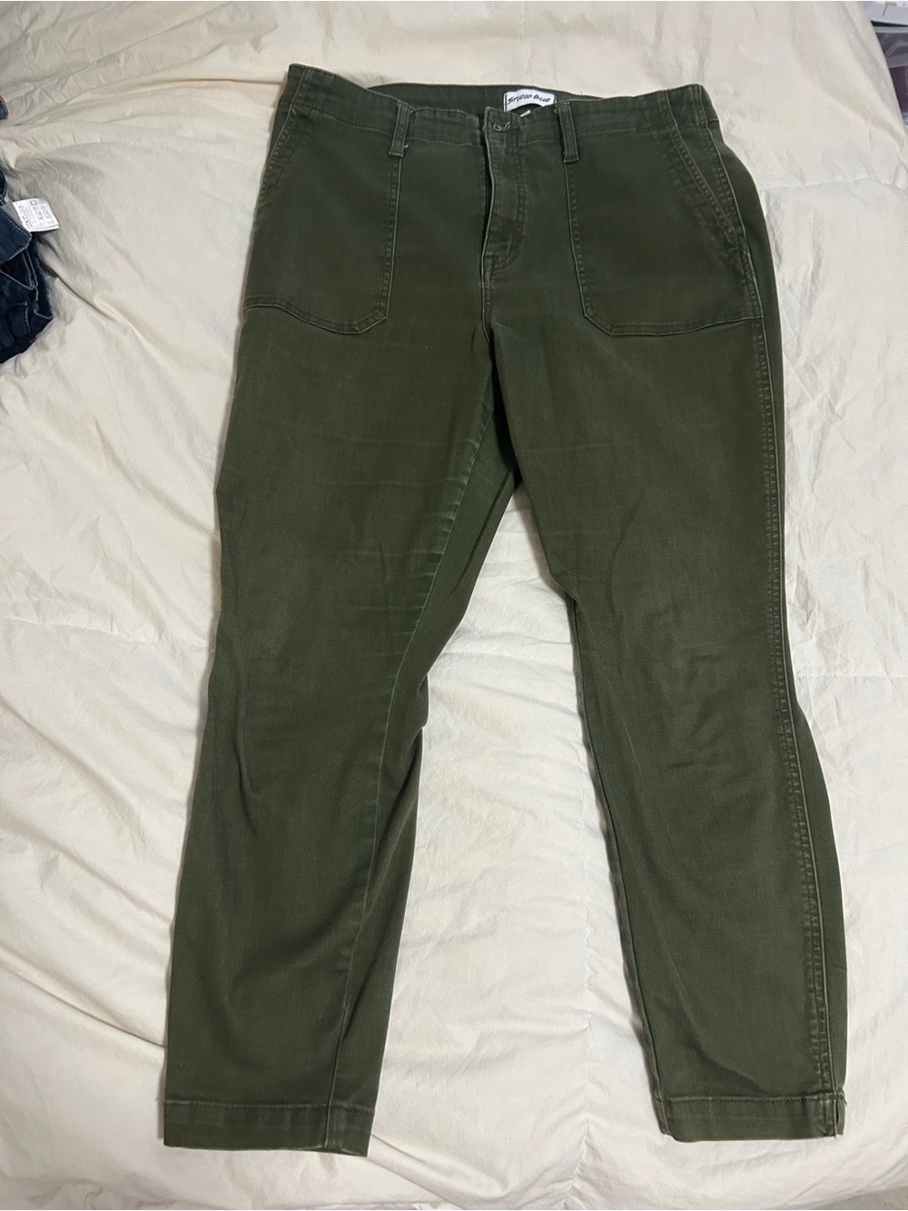 Women’s Olive Green Casual Cotton Pants